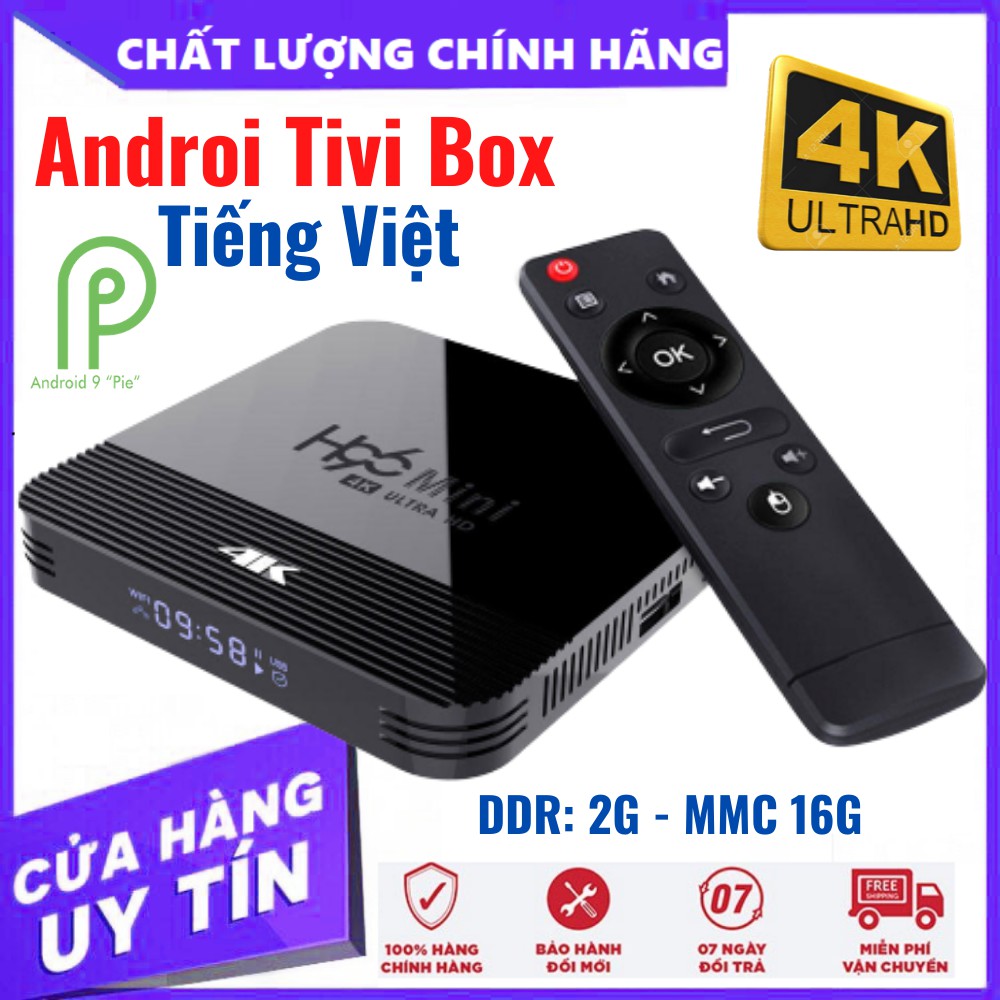 Android TV BOX Tiếng Việt Bản 2G Ram Và 16G Bộ Nhớ Trong Bảo Hành 12 Tháng TV BOX H96MINIH8