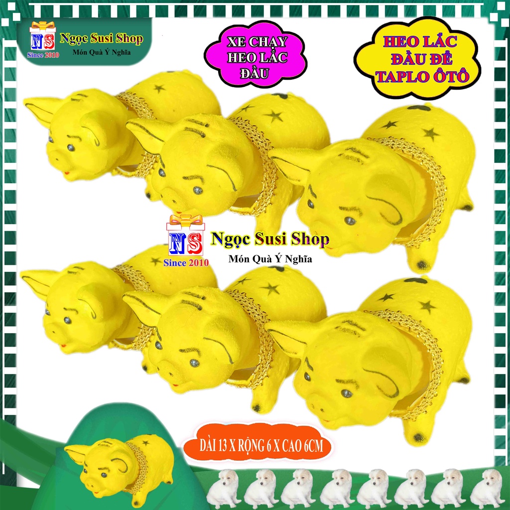 CON HEO LẮC LƯ ĐỂ TAPLO Ô TÔ XE HƠI SIÊU DỄ THƯƠNG - KHI XE CHẠY HEO SẼ LẮC LƯ CÁI ĐẦU