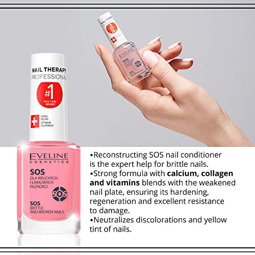 Sơn dưỡng móng SOS Canxi và Collagen Eveline 12ml ( mẫu mới) | BigBuy360 - bigbuy360.vn