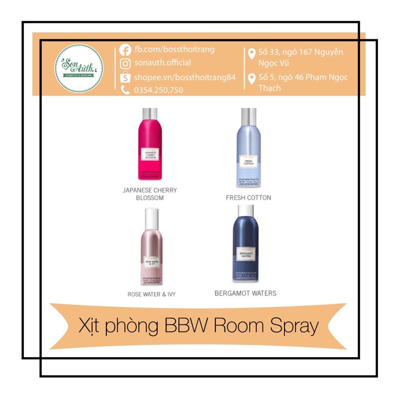 Xịt phòng Bath & Body Works Room Spray