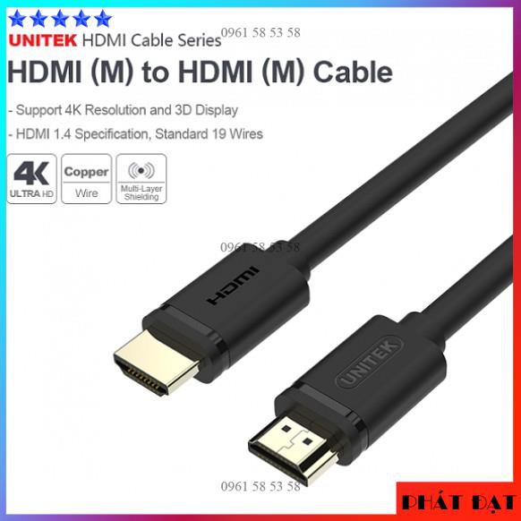 [CHÍNH HÃNG] Cáp HDMI To HDMI 1.5m 1.4 4K 3D UNITEK Y-C137M (TĐSG)