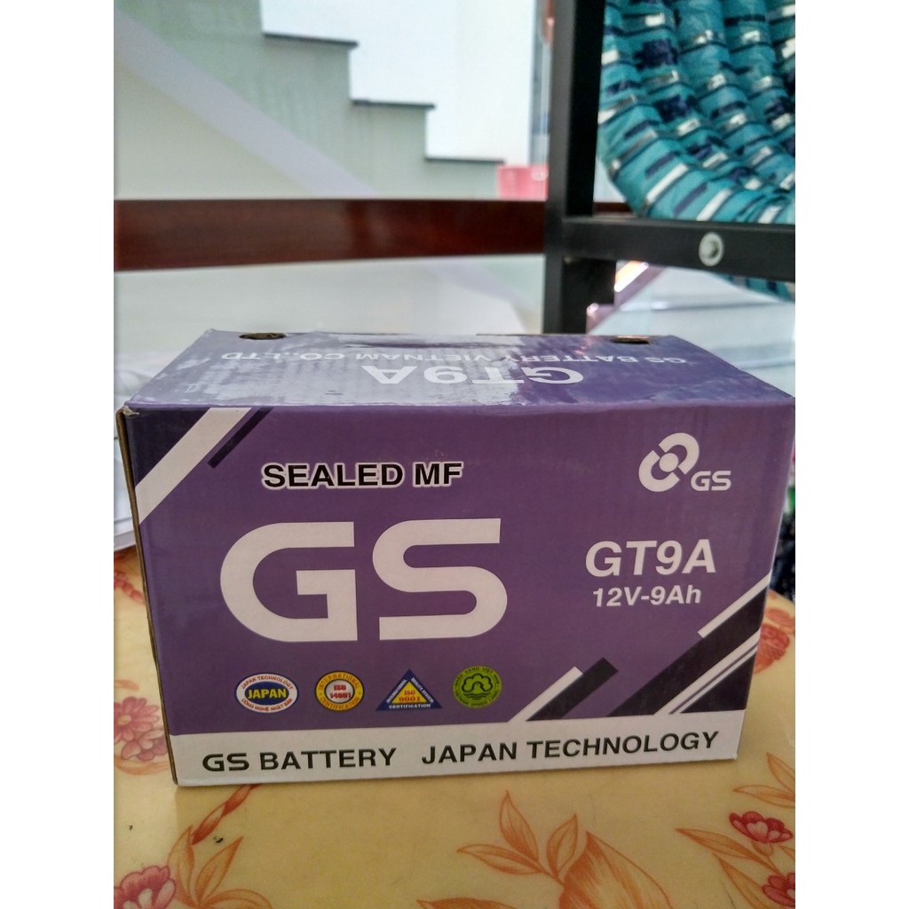 Ắc quy khô GS GT9A (12V9AH) Cho Xe Ga Thông Dụng