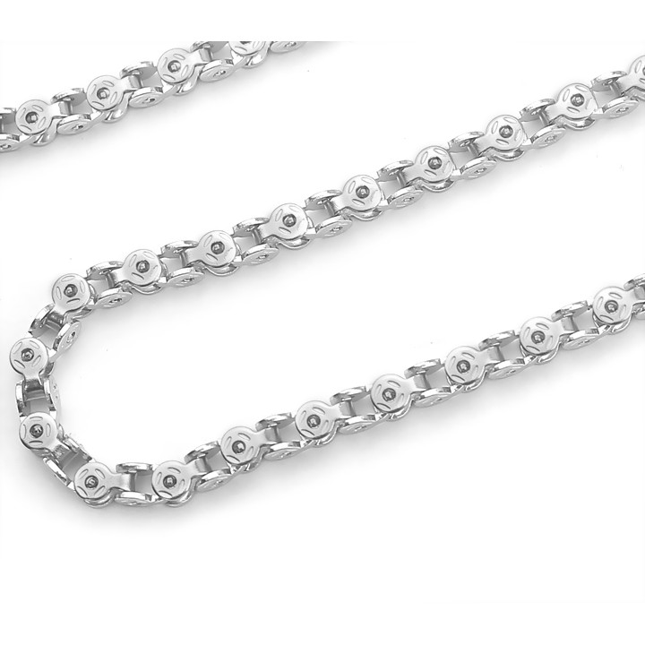 Dây chuyền nam inox kiểu xích chạm hình kim tiên trắng sáng, đep, không đen - Đem lại đẳng cấp phong độ cho người đeo