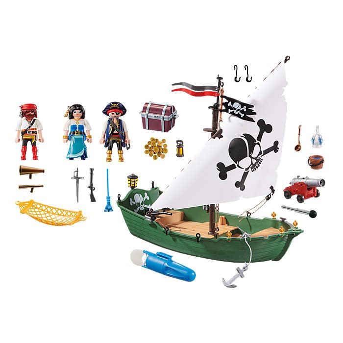 Đồ chơi mô hình Playmobil Tàu hải tặc với động cơ dưới nước