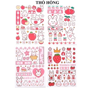 SET 4 Tấm Sticker Dễ Thương Trang Trí Sổ