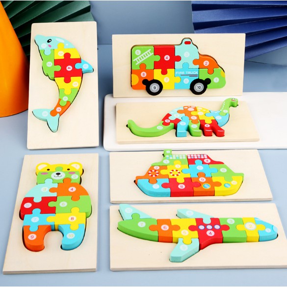 Đồ chơi tranh nối 10 số chọn mẫu cho bé MS2 tranh nổi 3d gỗ nối tiếp