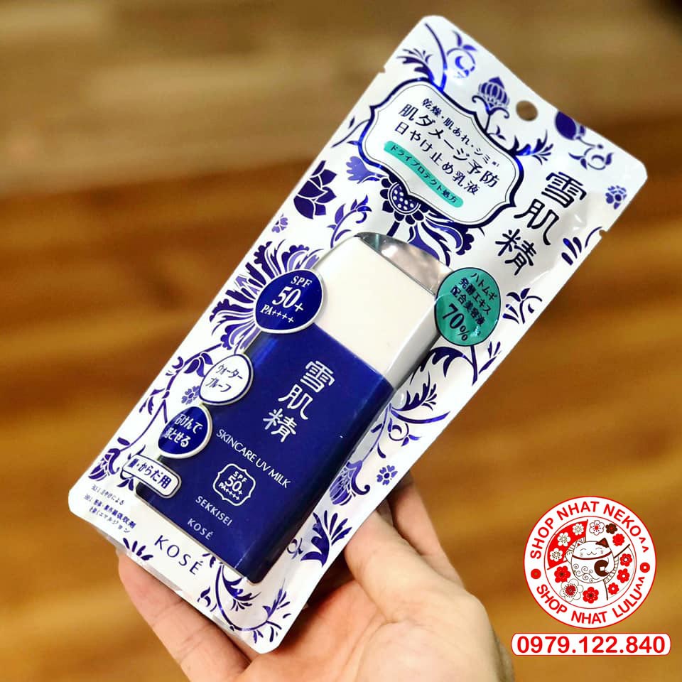 Kem chống nắng Kose Sekkisei Sun Protect Milk SỮA SPF50 Nhật