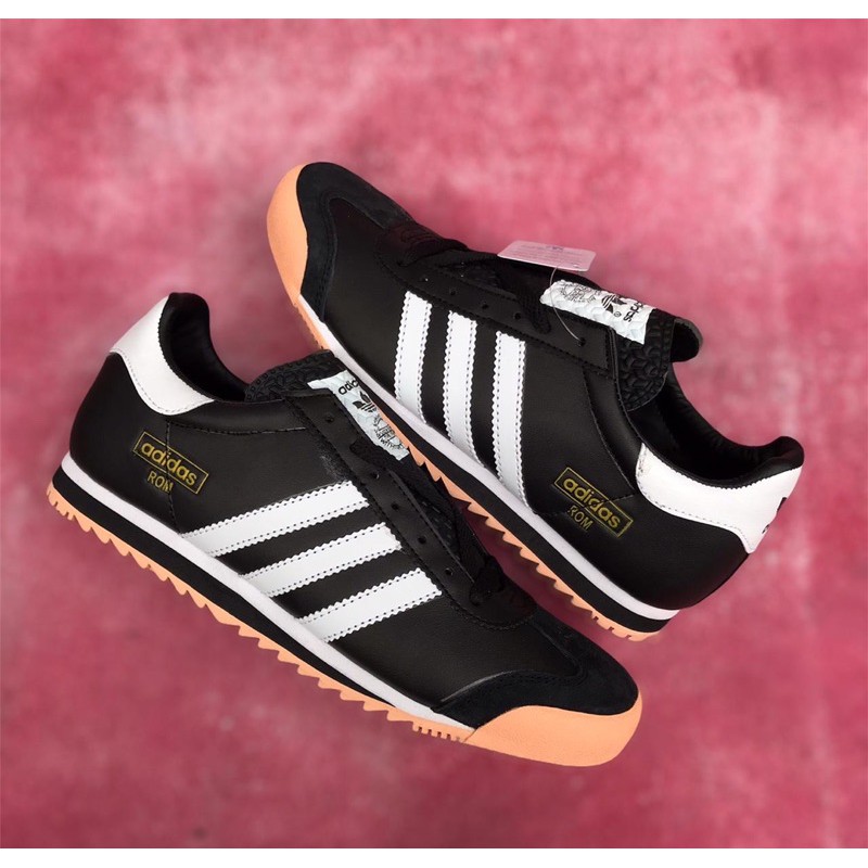 Giày Thể Thao Adidas Rom Phối Màu Đen Trắng Thời Trang Cho Nam