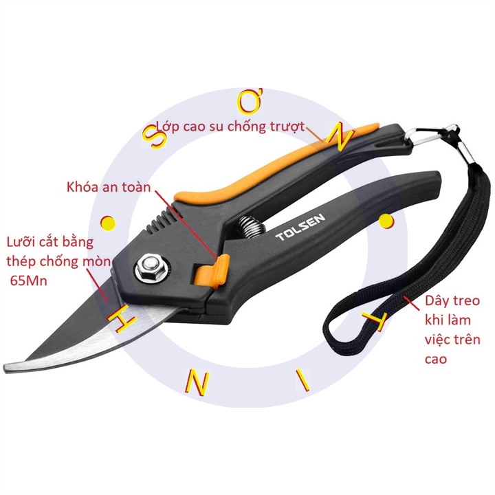 Kéo Cắt Cành Tolsen 31021