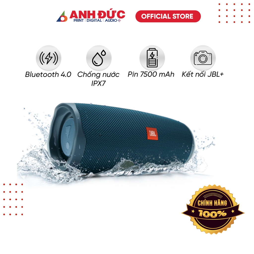 Loa bluetooth sony j bl Charge 4, Thời gian phát nhạc 20h, Bảo hành 12 tháng PGI