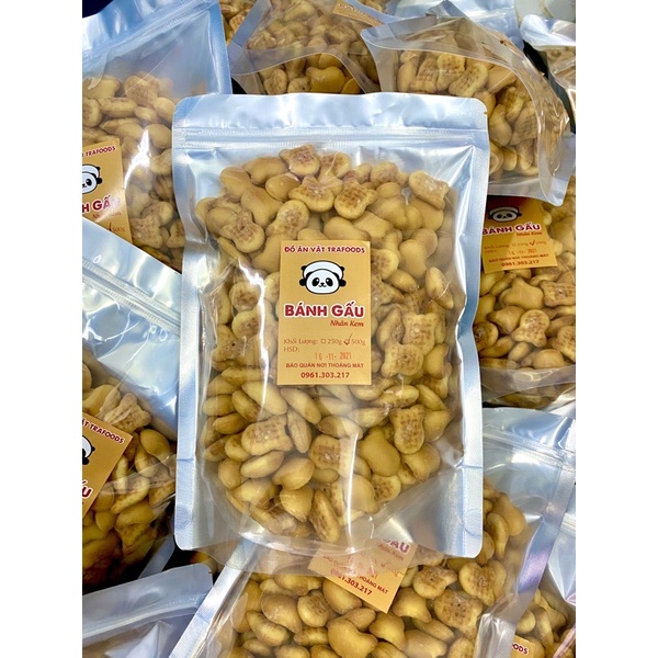 [Mã 55FMCGSALE1 giảm 10% đơn 250K] 500g BÁNH GẤU NHÂN KEM THIÊN HỒNG XỊN