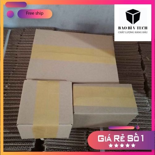 Hộp giấy gói hàng 15x8x6cm Hộp carton gói hàng trang sức quần áo phụ kiện Thùng carton đóng hàng đựng giày giá rẻ 3 lớp