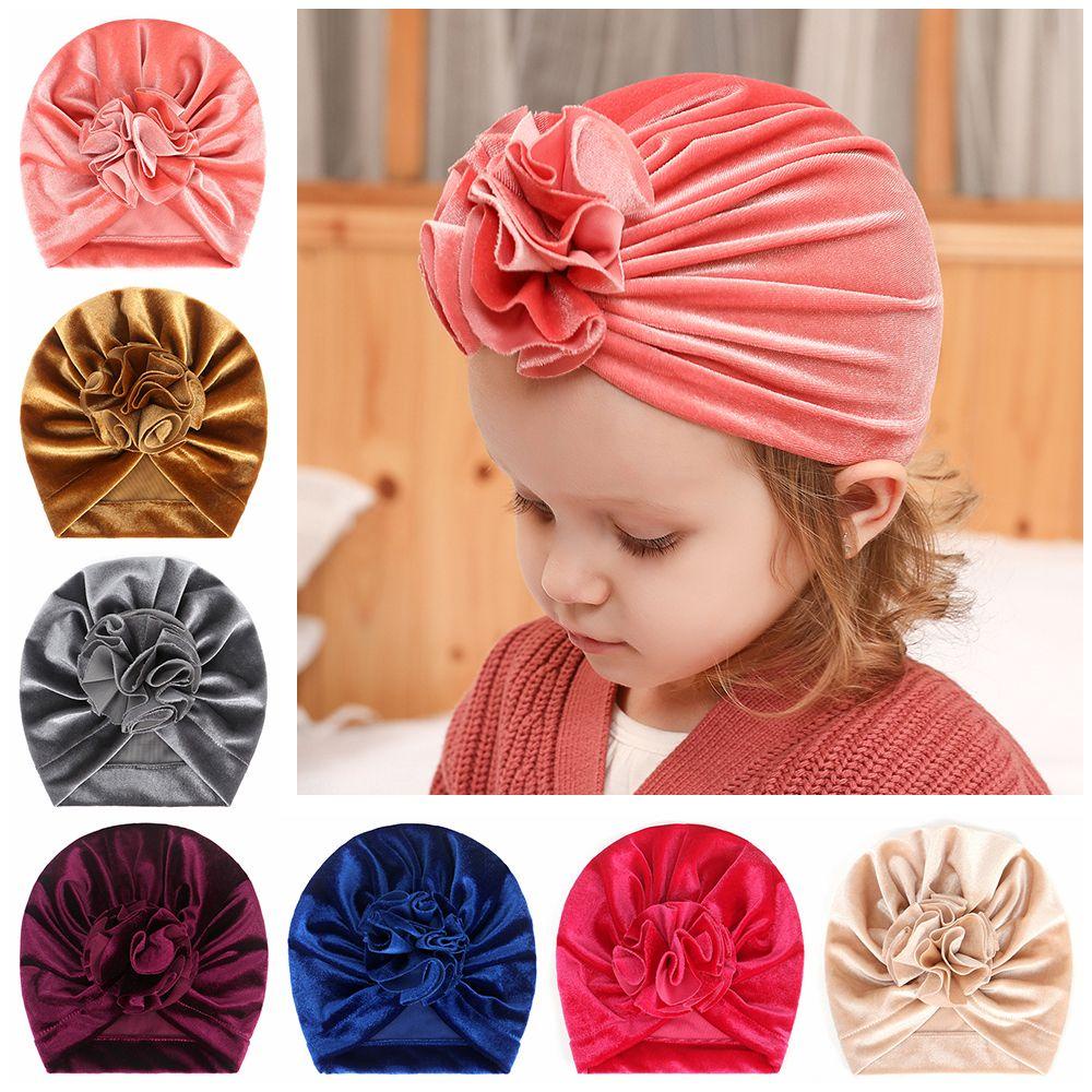 Khăn Turban Bằng Nhung Co Giãn Thắt Nút Dành Cho Trẻ Sơ Sinh