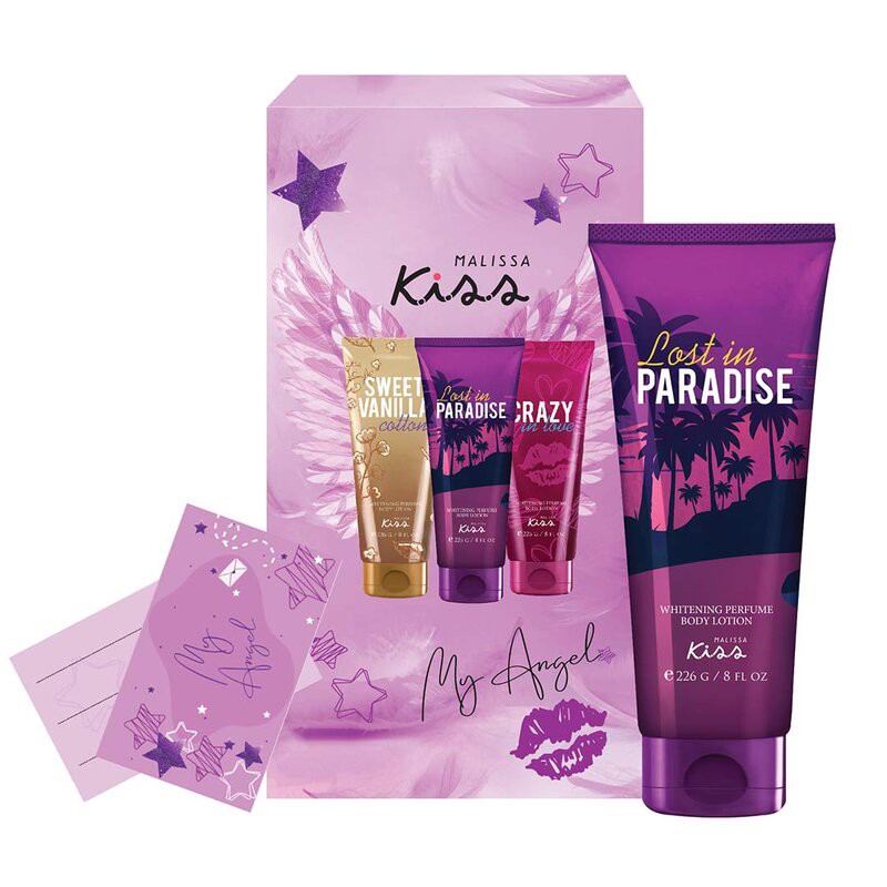 Hộp Quà Sữa Dưỡng Thể Malissa Kiss Giftbox Body Lotion #Lost In Paradise 226g