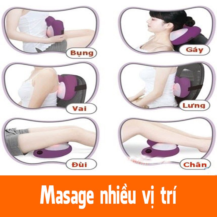 Gối Massage Hồng Ngoại NHẬT BẢN 8 Bi - BH: 1 Đổi 1