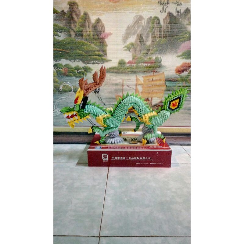 ORIGAMI 3D RỒNG XANH