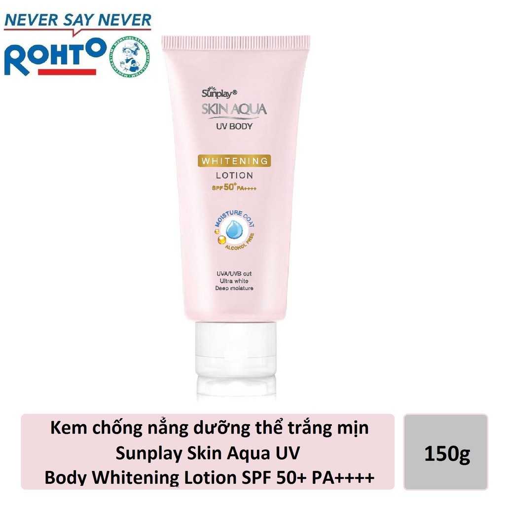 Kem chống nắng dưỡng thể trắng mịn Sunplay Skin Aqua UV Body Whitening Lotion SPF 50+ PA++++ (150g) | WebRaoVat - webraovat.net.vn