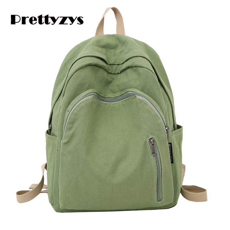 Ba lô đi học PRETTYZYS sức chứa lớn phong cách Hàn Quốc thời trang 2021