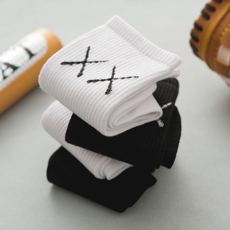 Vớ Cotton Màu Trơn In Chữ Xx Cho Nam Và Nữ YR CRD