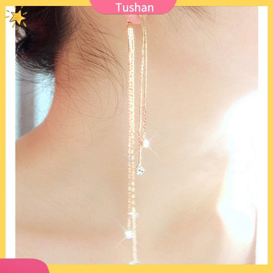 Khuyên tai tua rua đính đá phong cách thanh lịch dành cho nữ