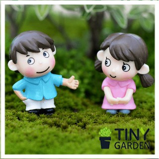 Tượng đôi cô bé cậu bé mini