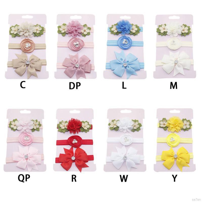 Set 3 dây nơ cột tóc xinh xắn cho bé