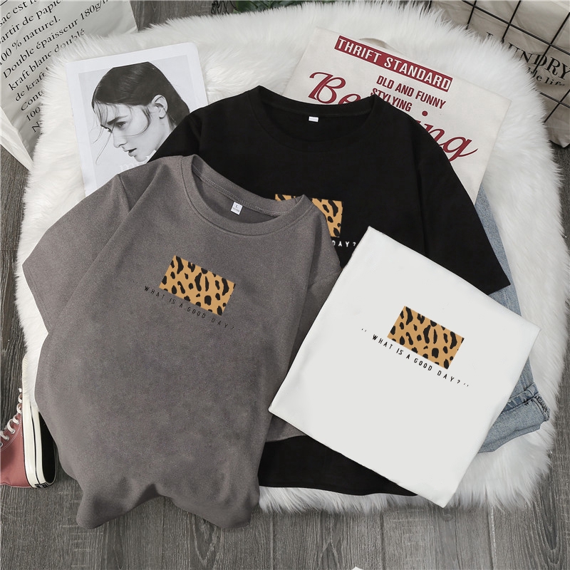 SUXI Áo Thun Tay Ngắn Phong Cách Hàn Quốc