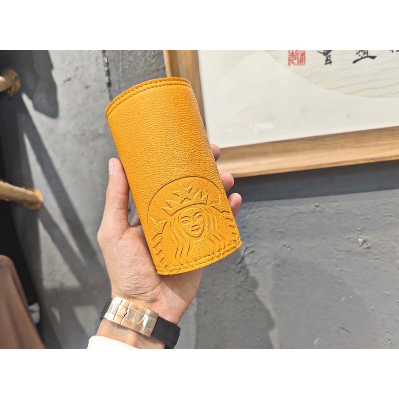(Nhiều mẫu) Bình STARBUCKS giữ nhiệt bọc da dung tích 500ml