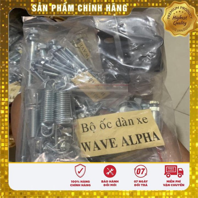 [ Freeship ] Bộ Ốc WAVE ALPHA CỰC ĐẸP FULL 98% Xi Mạ Nhật Bản