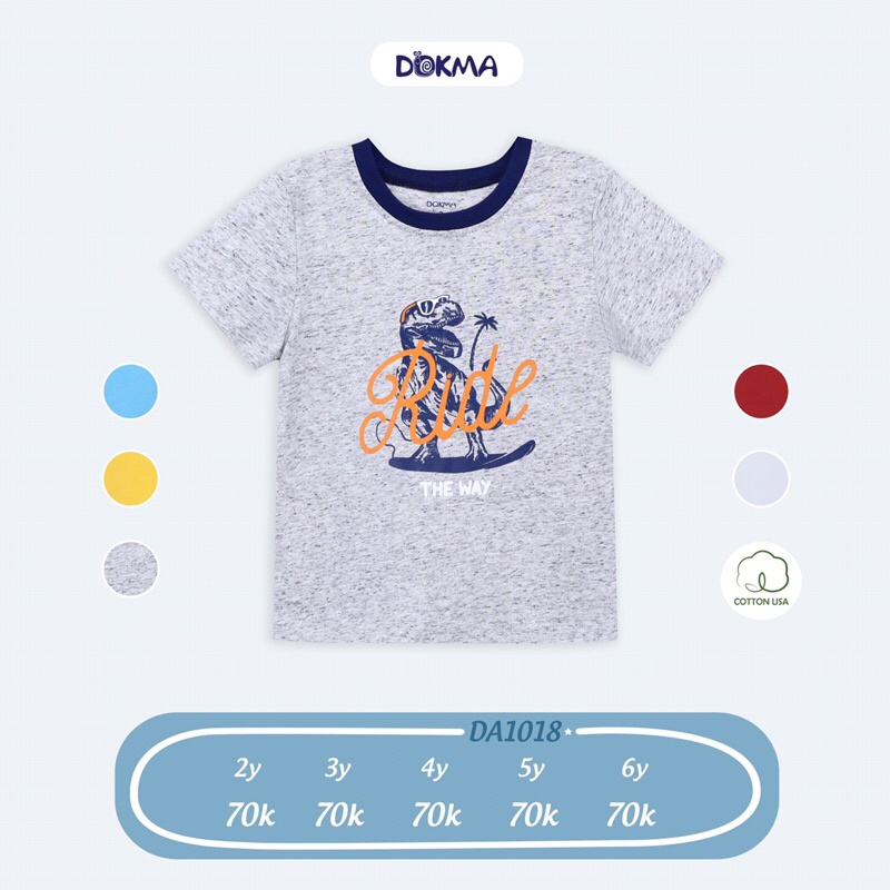 Áo cộc tay bé trai Dokma DA1018