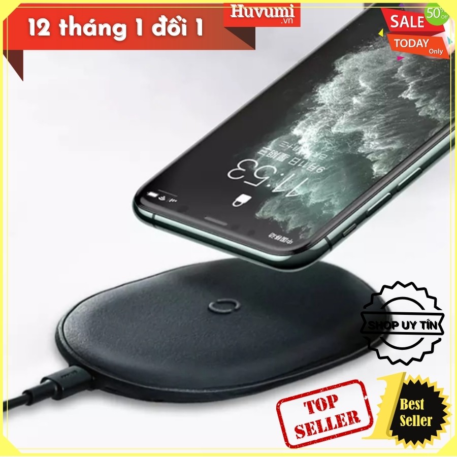 [Chính Hãng  - Sẵn] Đế sạc nhanh không dây Baseus 15W cho iPhone/ Samsung/ Xiaomi/ Oppo/ Vivo - New 100%