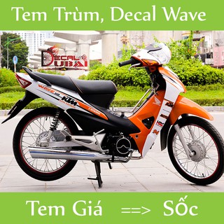 Tem trùm Wave A Cam Trắng KTM