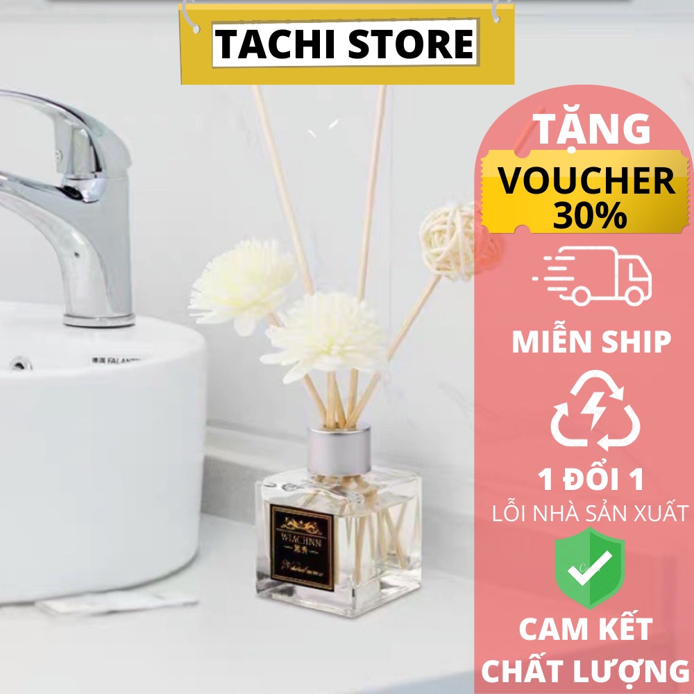 Tinh dầu thơm phòng thiên nhiên nguyên chất que gỗ WIACHNN giúp khử mùi làm thơm phòng trang trí nhà cửa dung tích 50ml