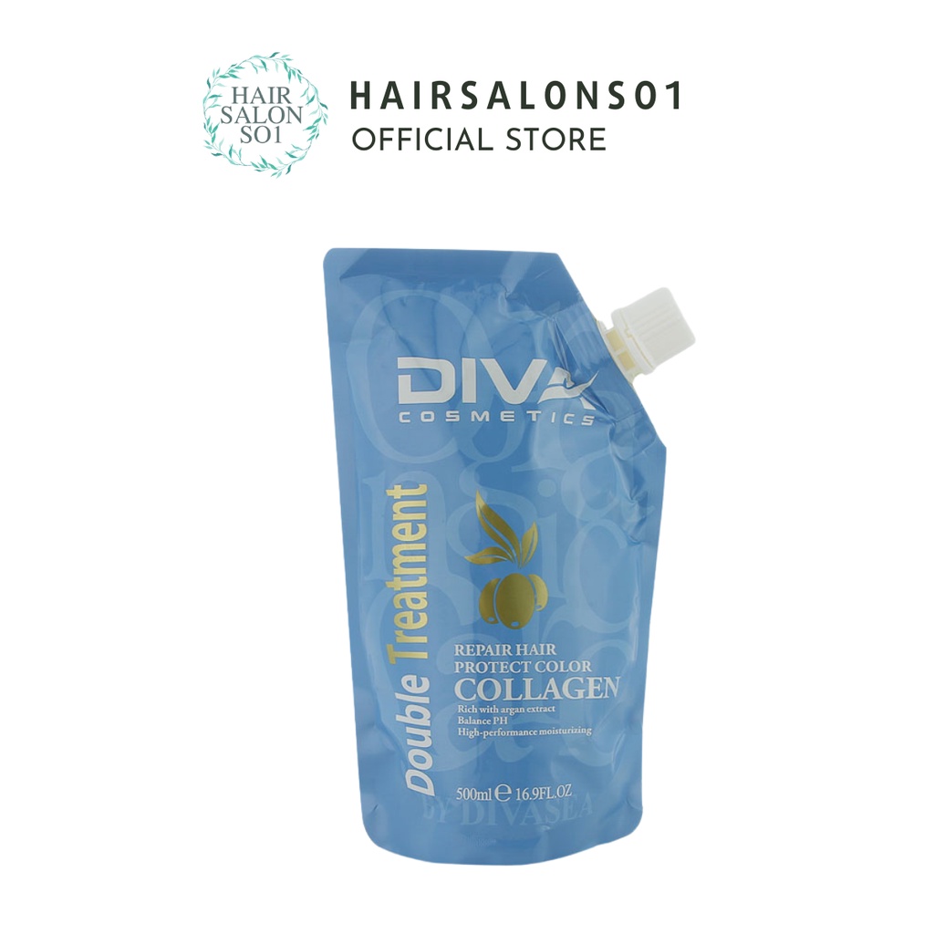 Hấp phục hồi siêu mượt Collagen DIVA chuyên dụng cho tóc khô sơ, giúp tóc bóng mượt, chắc khỏe dài lâu