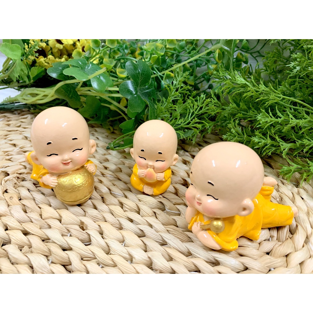 Bộ 3 tượng chú tiểu Tiên Đồng Tài Lộc Phúc Đức