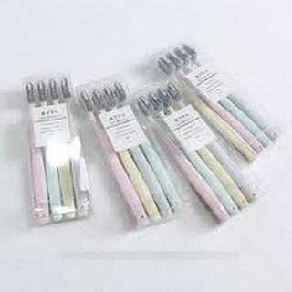 Sét 4 Bàn Chải Than Tre Muji - Hàng Xuất Nhật