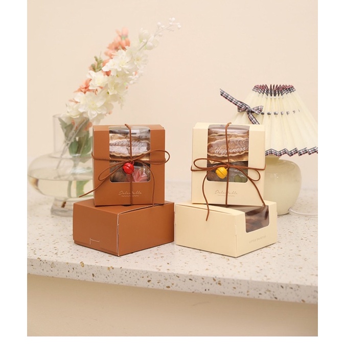 Hộp đựng bánh, kẹo, hộp giấy đựng thực phẩm, đựng quà kích thước 12x13x7cm - POPPY STORE