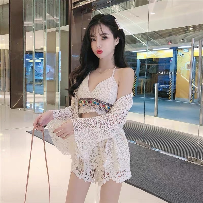Áo Lưới Khoác Đi Biển Mặc ngoài Bikini hàng Quảng Châu,áo choàng đồ bơi