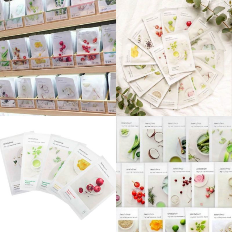 Bịch 10 Miếng Mặt Nạ Cao Cấp INNIS Trái Cây Tự Nhiên