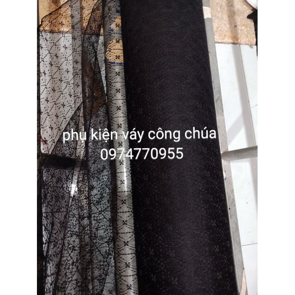 Vải voan lưới hoa bi