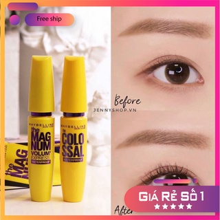 Mascara làm dày mi maybeline vàng(tặng 1 cây sơn kem)
