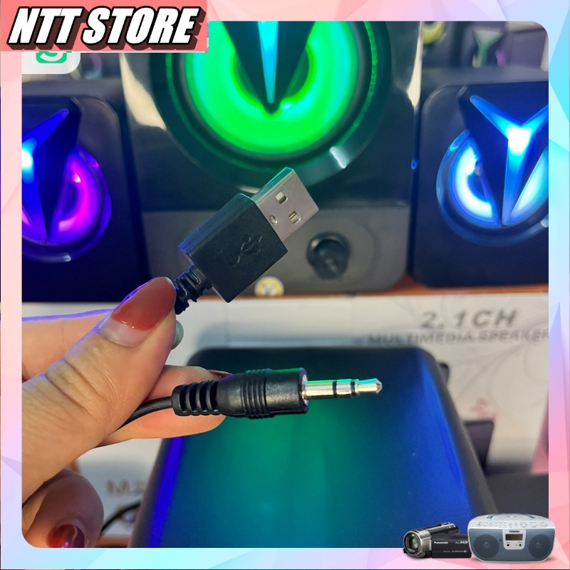 Loa máy tính để bàn 2.1 FT-25 mini dành cho PC Laptop Điện thoại có led - Bass cực đã, giá thành rẻ - Máy Tính TT
