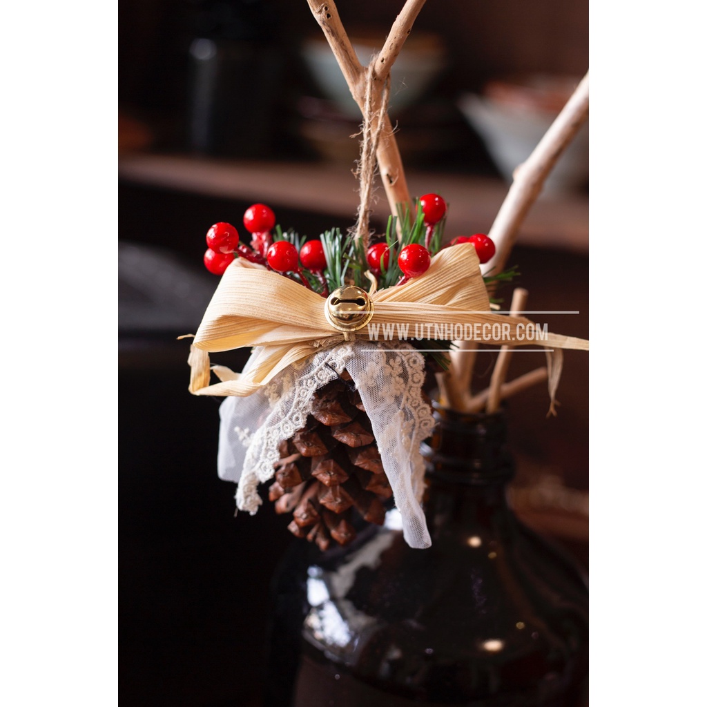 1 trái thông treo trang trí cây thông Noel