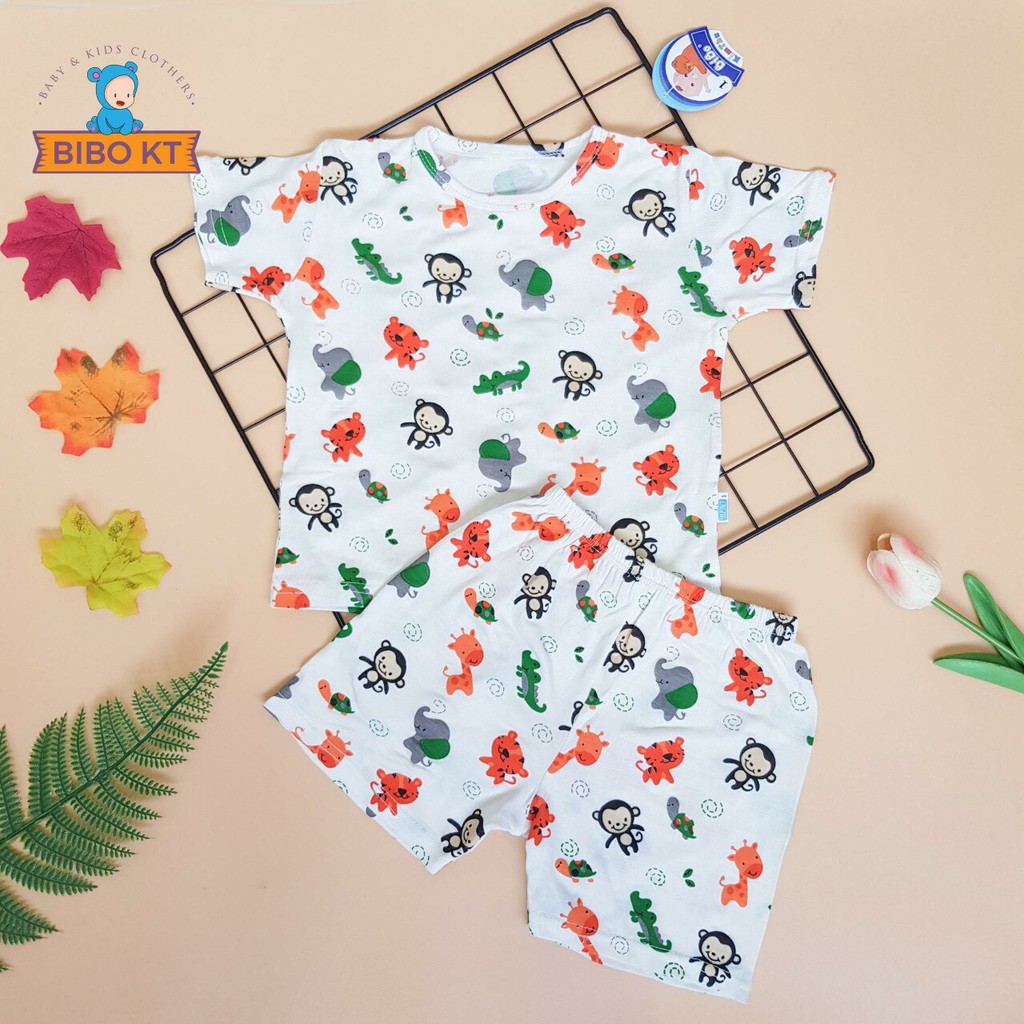 Bộ Tay Ngắn Vải Lụa Mềm Mại Cho Bé Hiệu Bibo Kimthu( Bé 3 tháng đến 3 tuổi )