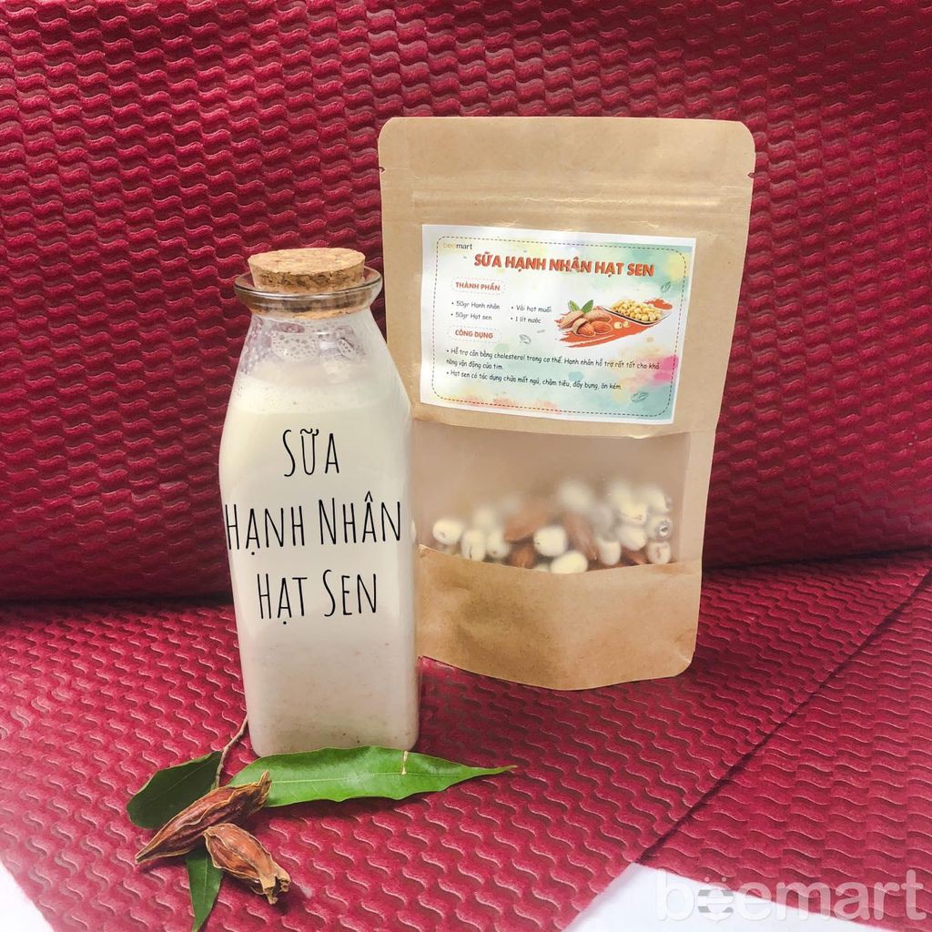 Combo sữa hạt hạnh nhân hạt sen