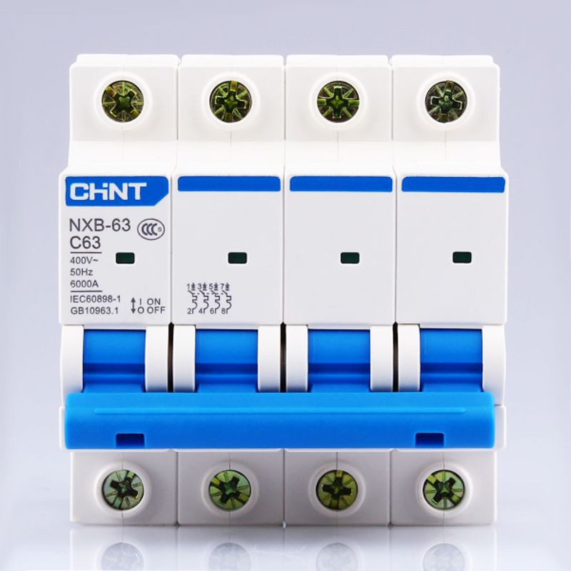 Aptomat 63a 4P chint Attomat 4 cực