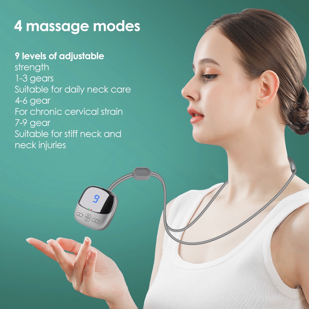 Agdoad Mặt Dây Chuyền Máy Mát Xa Cổ Micro-Vicle Thư Giãn Giảm Đau Đốt Sống Xung Điện EMS