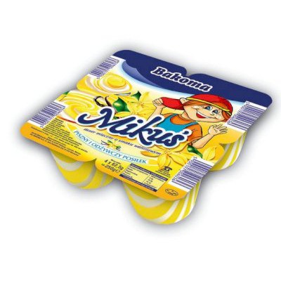 Lốc 4 Hộp Váng Sữa Mikus Vị Vani/Socola 60g Ba Lan [HSD T7/2022]