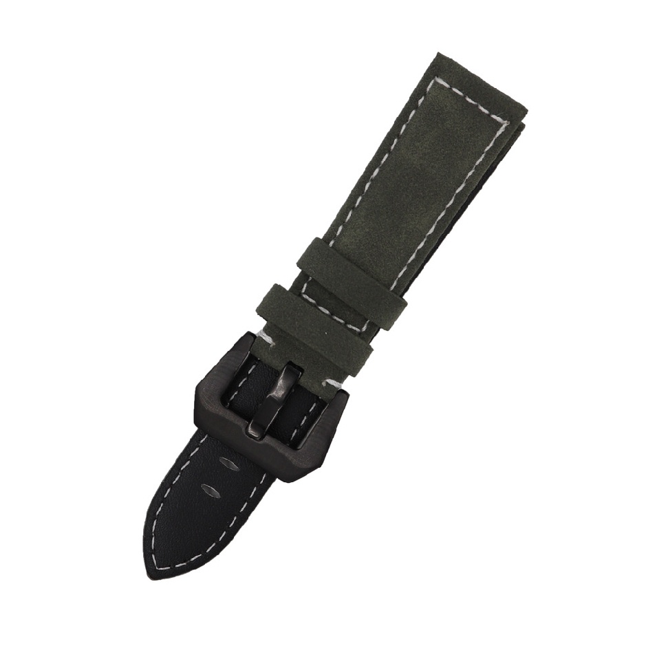 Universal Retro Genuine Leather Wristwatch Band Strap Black Buckle 18/20/22/24mm