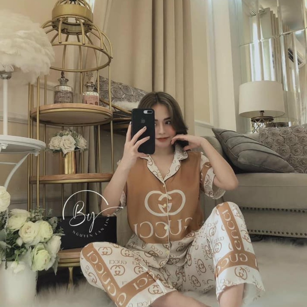 Đồ bộ pijama hàn quốc - đồ ngủ nữ chất lụa latin mềm mịn mặc thích Sam Luxury